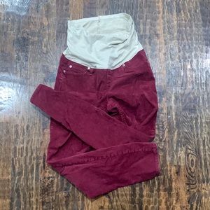 Gap burgundy maternity cords size 8